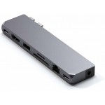 Satechi Aluminum USB-C Pro Hub Max Multiport Adapter για Apple MacBook Pro M1,M2,M3 series (2016-2024) - ΓΚΡΙ - SA-ST-UCPHMXM