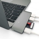 Satechi USB-C Passthrough Hub Adapter 4X Θύρες USB-A 3.0 Αλουμινίου, 5-σε-1 - ΓΚΡΙ - SA-ST-TCUPM