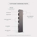 Satechi Αλουμινίου USB-C 100W PD multiport Adapter Pro Slim 7-σε-1 hub για APPLE MACBOOK σειράς M1/M2/M3/Μ4 - ΓΚΡΙ - SA-ST-HUCPHSM