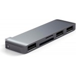 Satechi USB-C Combo Hub Adapter 3X Θύρες USB-A 3.0 Αλουμινίου, 3-σε-1, με αναγνώστη καρτών Micro SD/SD/TF - ΓΚΡΙ - SA-ST-TCUHM