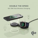 SATECHI OntheGo 2-in-1 Ασύρματος Φορτιστής με Αναδιπλούμενη Qi2 βάση για Αpple iPhone, Apple Watch Series 15W - ΜΑΥΡΟ - SA-ST-QTG21K