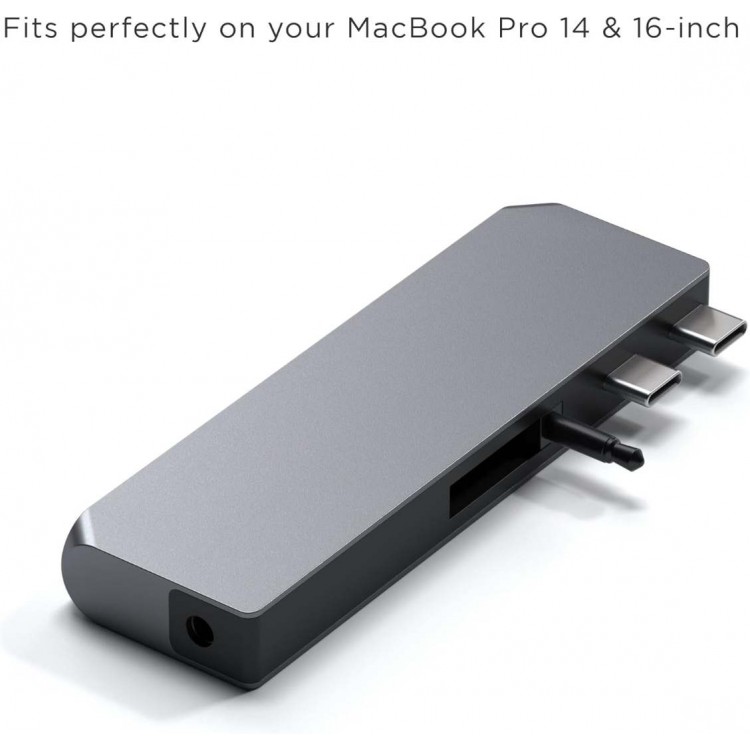 Satechi Αλουμινίου USB-C Pro Hub Mini Multiport Adapter για Apple MacBook Pro M1,M2,M3 series (2016-2024) - Γκρι - SA-ST-UCPHMIM