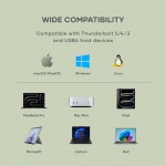 Satechi ultra-slim Aluminum Type-C USB4, Thunderbolt 5/4/3, NVMe SSD enclosure με καλώδιο για Apple Mac Mini M4 2024 - ΑΣΗΜΙ - SA-ST-EU4SNSS