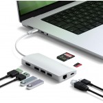 Satechi Aluminum Type-C 8-σε-1 Multi-Port Προσαρμογέας 4k με Ethernet V2 - ΑΣΗΜΙ -  SA-ST-TCMA2S