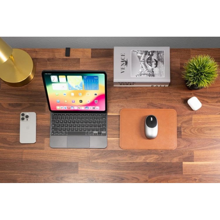 Satechi Premium Vegan-Δερμάτινο Mouse Pad - ΚΑΦΕ - SA-ST-LMPN