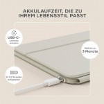 SATECHI ONTHEGO Ασύρματο πληκτρολόγιο Bluetooth Αλουμινίου QWERTY - Sand ΜΠΕΖ - SA-ST-KOTGW-EN