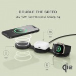 SATECHI OntheGo 3-in-1 Ασύρματος Φορτιστής με Αναδιπλούμενη Qi2 βάση για Αpple iPhone, APPLE AIRPODS, Apple Watch Series 15W - ΜΑΥΡΟ - SA-ST-QTG31K