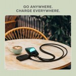 SATECHI OntheGo 2-σε-1 60W USB-C Lanyard Universal Crossbody ιμάντας με ενσωματωμένο Braided καλώδιο δεδομένων για SMARTPHONES, 1.5μ, - ΜΑΥΡΟ - SA-ST-LOTGLK