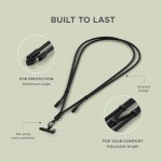 SATECHI OntheGo 2-σε-1 60W USB-C Lanyard Universal Crossbody ιμάντας με ενσωματωμένο Braided καλώδιο δεδομένων για SMARTPHONES, 1.5μ, - ΜΑΥΡΟ - SA-ST-LOTGLK
