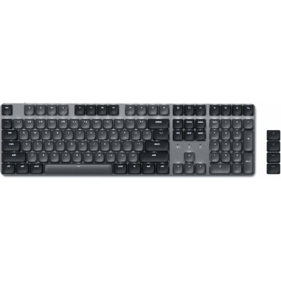 SATECHI Slim SM3 108 πλήκτρων Μηχανικό Bluetooth LED Backlit Ασύρματο Gaming πληκτρολόγιο για Apple Mac, iMac, Macbook, Windows PCS - QWERTY - ΣΚΟΥΡΟ ΓΚΡΙ - ST-KSM3DK-EN