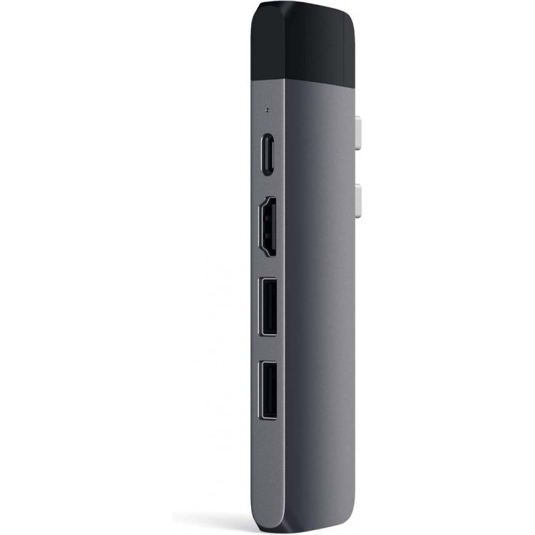 Satechi Αλουμινίου USB-C multiport Pro hub με 2Χ θύρες USB-A, 1X microSD θύρα, 1Χ θύρα Gigabit Ethernet & 4K HDMI  - ΓΚΡΙ - SA-ST-TCPHEM