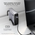 Satechi Desktop Charger 200W 6-Port USB-C PD GaN Compact  Επιτραπέζιος φορτιστής HUB - ΓΚΡΙ - SA-ST-C200GM-EU