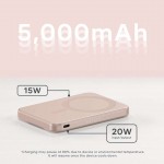 SATECHI OntheGo Qi2 Ασύρματος PowerBank 5.000mAh Φορτιστής με Αναδιπλούμενη 15W βάση - Desert ΡΟΖ - SA-ST-B5Q2SR