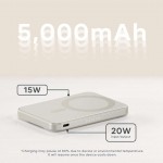 SATECHI OntheGo Qi2 Ασύρματος PowerBank 5.000mAh Φορτιστής με Αναδιπλούμενη 15W βάση - Sand ΜΠΕΖ - SA-ST-B5Q2SW