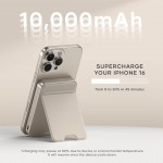 SATECHI OntheGo Qi2 Ασύρματος PowerBank 10.000mAh Φορτιστής με Αναδιπλούμενη 15W βάση - Sand ΜΠΕΖ - SA-ST-B10Q2SW 