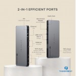 Satechi Βάση Αλουμινίου Thunderbolt 4 Hub DisplayLink Docking Station 12-σε-1 με 96W, 2XHDMI 8K/60Hz, 2XUSB A, Ethernet, για Mac/Windows  - ΓΚΡΙ - SA-ST-DT4MDM-EU 