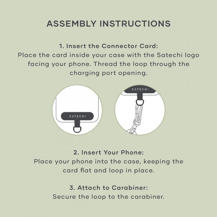 SATECHI OntheGo 2-σε-1 60W USB-C Lanyard Universal Crossbody ιμάντας με ενσωματωμένο Braided καλώδιο δεδομένων για SMARTPHONES, 1.5μ, - ΜΑΥΡΟ - SA-ST-LOTGLK