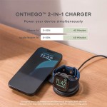 SATECHI OntheGo 2-in-1 Ασύρματος Φορτιστής με Αναδιπλούμενη Qi2 βάση για Αpple iPhone, Apple Watch Series 15W - ΜΑΥΡΟ - SA-ST-QTG21K