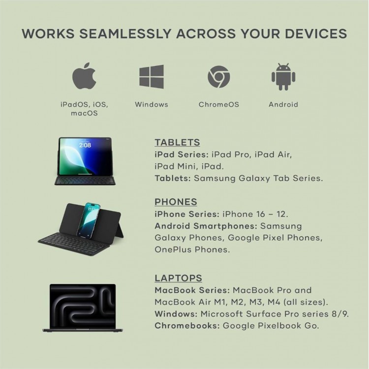 SATECHI ONTHEGO Ασύρματο πληκτρολόγιο Bluetooth Αλουμινίου QWERTY - ΜΑΥΡΟ - SA-ST-KOTGK-EN