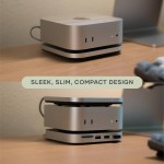 Satechi ultra-slim Aluminum Type-C USB4, Thunderbolt 5/4/3, NVMe SSD enclosure με καλώδιο για Apple Mac Mini M4 2024 - ΑΣΗΜΙ - SA-ST-EU4SNSS