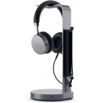 Satechi Aluminum Usb Headphone Stand Επιτραπέζια Βάση Φόρτισης ακουστικών με HUB 3 x Θύρες USB 3.0, 3.5mm AUX - Γκρι - ST-AHSHU3M