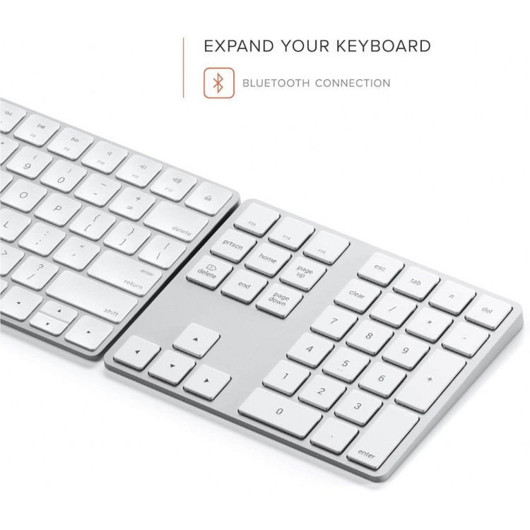 SATECHI BLUETOOTH EXTENDED Ασύρματο αριθμητικό πληκτρολ΄όγιο 34 πλήκτρων, aluminium design, MacOS - ΑΣΗΜΙ - SA-ST-XLABKS