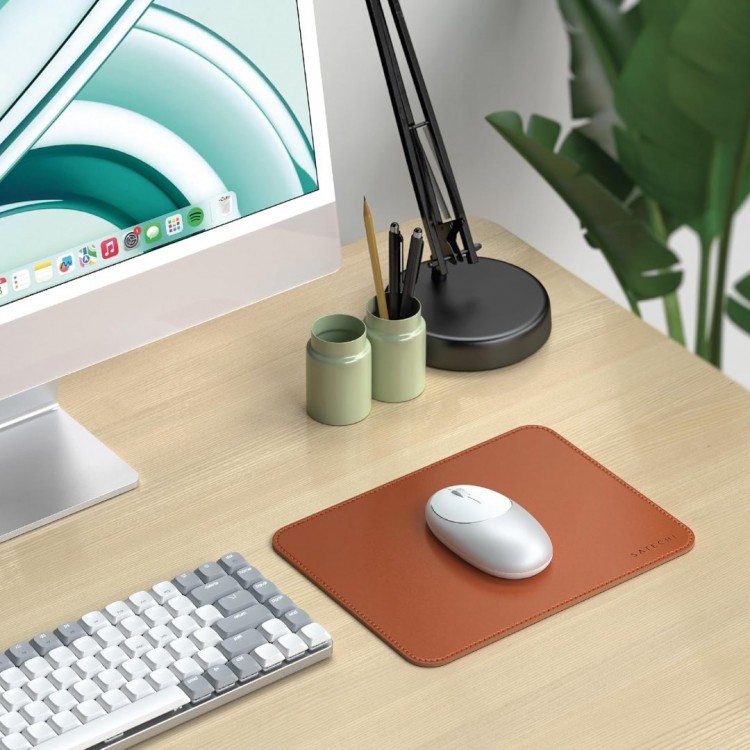 Satechi Premium Vegan-Δερμάτινο Mouse Pad - ΚΑΦΕ - SA-ST-LMPN