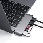 Satechi USB-C Combo Hub Adapter 3X Θύρες USB-A 3.0 Αλουμινίου, 3-σε-1, με αναγνώστη καρτών Micro SD/SD/TF - ΓΚΡΙ - SA-ST-TCUHM