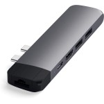 Satechi Αλουμινίου USB-C multiport Pro hub με 2Χ θύρες USB-A, 1X microSD θύρα, 1Χ θύρα Gigabit Ethernet & 4K HDMI  - ΓΚΡΙ - SA-ST-TCPHEM