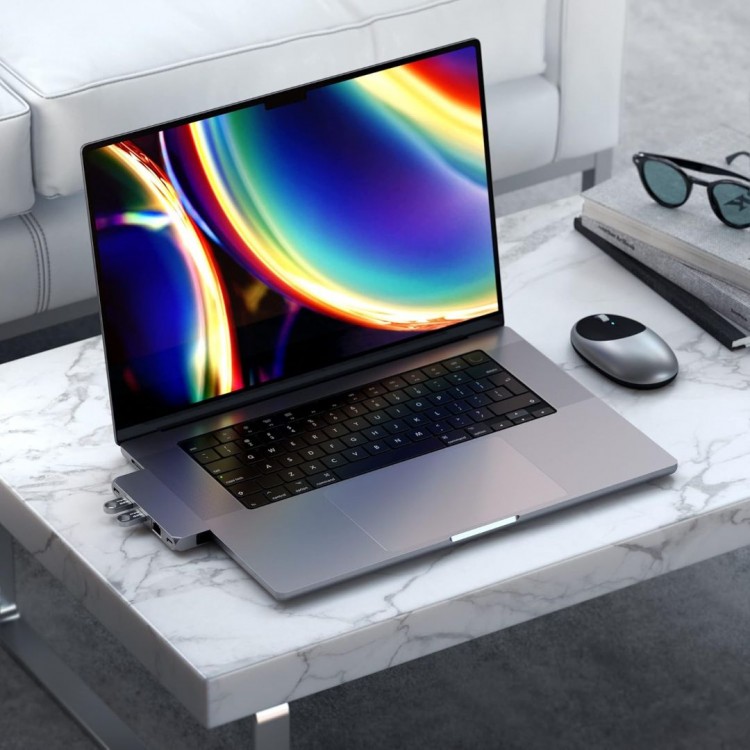 Satechi Αλουμινίου USB-C Pro Hub Mini Multiport Adapter για Apple MacBook Pro M1,M2,M3 series (2016-2024) - Γκρι - SA-ST-UCPHMIM