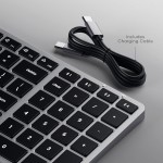 SATECHI Slim X2 Bluetooth Backlit Ασύρματο πληκτρολόγιο Αλουμινίου για Apple Mac, iMac, Macbook - QWERTY - ΓΚΡΙ - SA-ST-BTSX2M