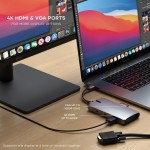 Satechi USB-C Hub Αλουμινίου 9-in-1 Multiport Adapter On-The-Go Multiport Adapter για Apple MacBook Pro/Air M2/ M1, Apple iPad Pro/Air, Apple M2 Mac Mini, iMac M1 - ΓΚΡΙ - SA-ST-UCMBAM