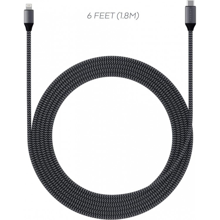 SATECHI Καλώδιο Apple MFi Certified 29W USB-C PD σε Lightning 1.8μ. - SA-ST-TCL18M 