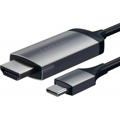 SATECHI καλώδιο USB-C σε HDMI 4K 60Hz - 1.75μ. - ΓΚΡΙ - SA-ST-CHDMIM