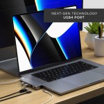 Satechi Αλουμινίου USB-C Pro Hub Mini Multiport Adapter για Apple MacBook Pro M1,M2,M3 series (2016-2024) - Γκρι - SA-ST-UCPHMIM