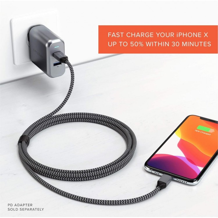 SATECHI Καλώδιο Apple MFi Certified 29W USB-C PD σε Lightning 1.8μ. - SA-ST-TCL18M 