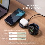 SATECHI OntheGo 3-in-1 Ασύρματος Φορτιστής με Αναδιπλούμενη Qi2 βάση για Αpple iPhone, APPLE AIRPODS, Apple Watch Series 15W - ΜΑΥΡΟ - SA-ST-QTG31K