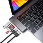 Satechi USB-C Combo Hub Adapter 3X Θύρες USB-A 3.0 Αλουμινίου, 3-σε-1, με αναγνώστη καρτών Micro SD/SD/TF - ΓΚΡΙ - SA-ST-TCUHM