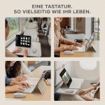 SATECHI ONTHEGO Ασύρματο πληκτρολόγιο Bluetooth Αλουμινίου QWERTY - Sand ΜΠΕΖ - SA-ST-KOTGW-EN