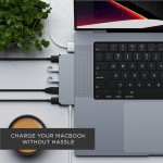Satechi Αλουμινίου USB-C Pro Hub Mini Multiport Adapter για Apple MacBook Pro M1,M2,M3 series (2016-2024) - Γκρι - SA-ST-UCPHMIM