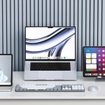 SATECHI Slim SM3 108 πλήκτρων Μηχανικό Bluetooth LED Backlit Ασύρματο Gaming πληκτρολόγιο για Apple Mac, iMac, Macbook, Windows PCS - QWERTY - ΓΚΡΙ - ST-KSM3LT-EN