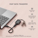 SATECHI USB-C Mini NVMe 2230 SSD Θήκη μεταφοράς Compact με USB-C connector, active ψύξη ταχύτητα μεταφορ΄άς δεδομένων ώς 10 Gbps - ΓΚΡΙ - SA-ST-E2230M
