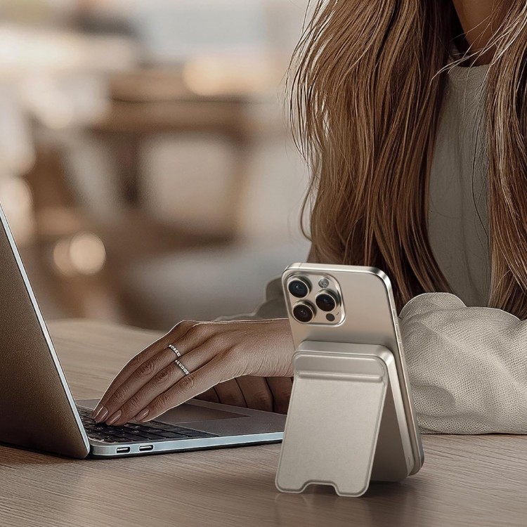 SATECHI OntheGo Qi2 Ασύρματος PowerBank 10.000mAh Φορτιστής με Αναδιπλούμενη 15W βάση - Sand ΜΠΕΖ - SA-ST-B10Q2SW 