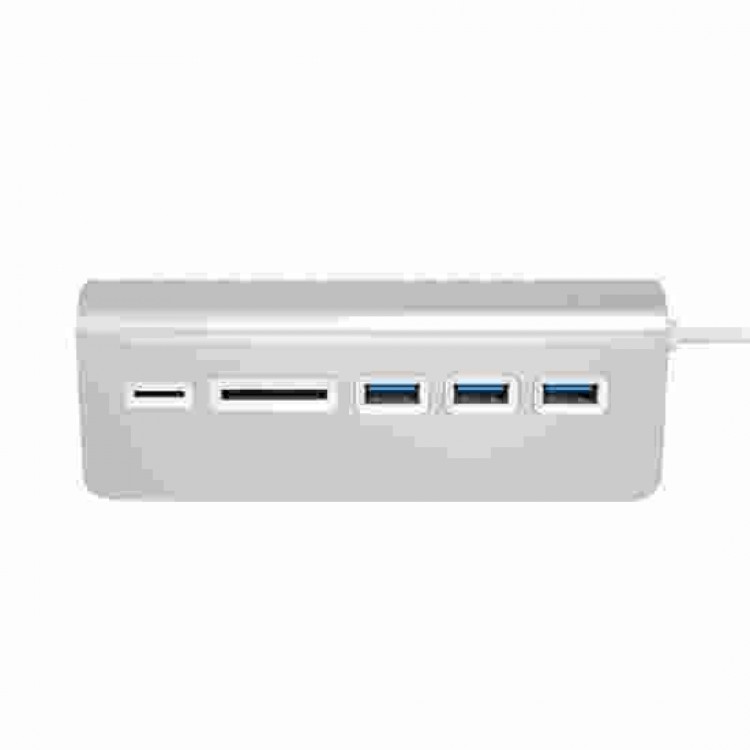 Satechi Αλουμινίου USB 3.0 hub με 3Χ θύρες USB-A και MicroSD / SD card reader - ΑΣΗΜΙ - SA-ST-3HCRS 