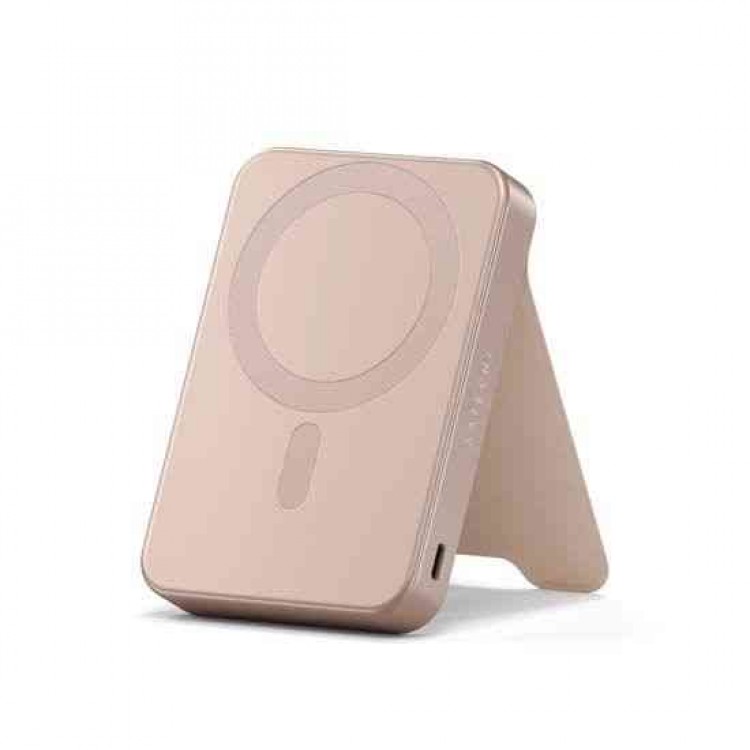 SATECHI OntheGo Qi2 Ασύρματος PowerBank 10.000mAh Φορτιστής με Αναδιπλούμενη 15W βάση - ΡΟΖ Desert - SA-ST-B10Q2SR