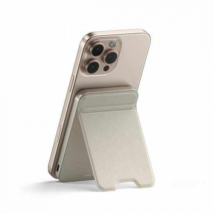 SATECHI OntheGo Qi2 Ασύρματος PowerBank 5.000mAh Φορτιστής με Αναδιπλούμενη 15W βάση - Sand ΜΠΕΖ - SA-ST-B5Q2SW