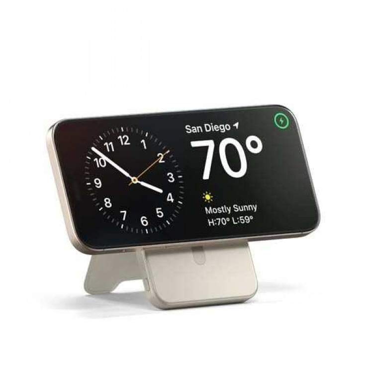 SATECHI OntheGo Qi2 Ασύρματος PowerBank 5.000mAh Φορτιστής με Αναδιπλούμενη 15W βάση - Sand ΜΠΕΖ - SA-ST-B5Q2SW