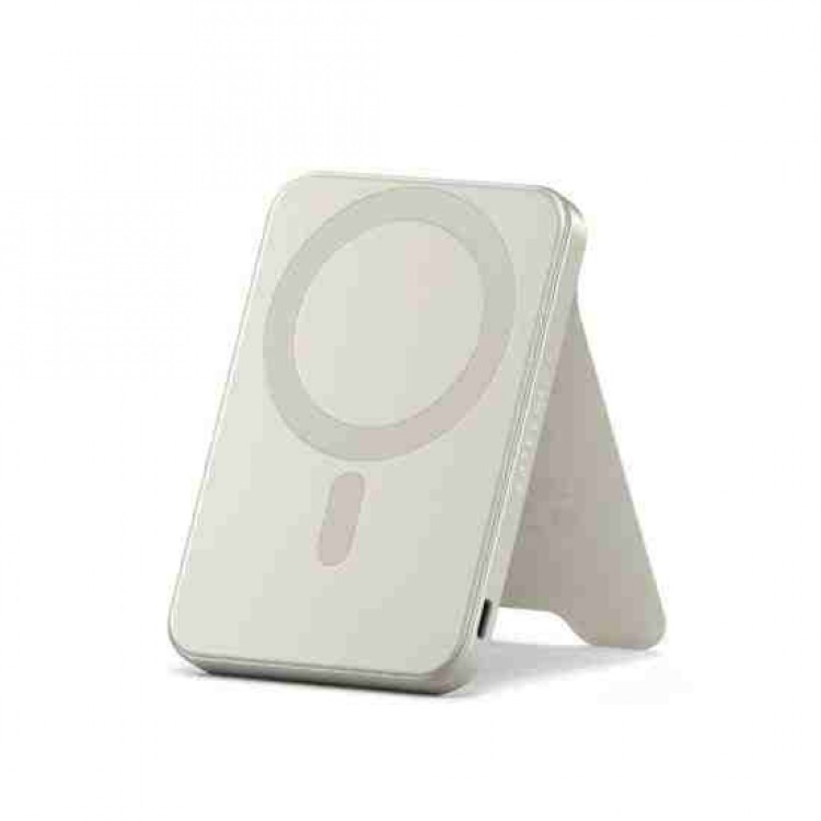 SATECHI OntheGo Qi2 Ασύρματος PowerBank 5.000mAh Φορτιστής με Αναδιπλούμενη 15W βάση - Sand ΜΠΕΖ - SA-ST-B5Q2SW
