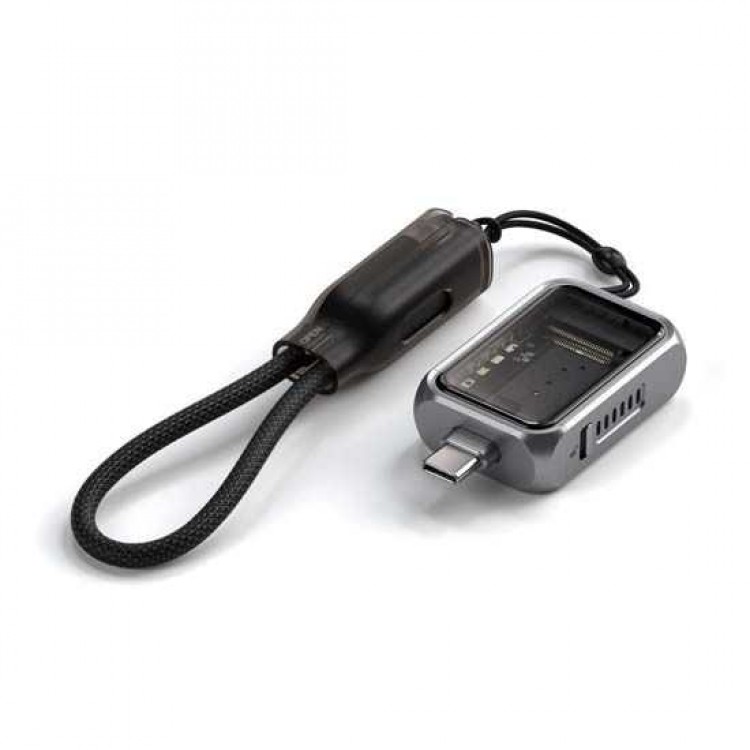 SATECHI USB-C Mini NVMe 2230 SSD Θήκη μεταφοράς Compact με USB-C connector, active ψύξη ταχύτητα μεταφορ΄άς δεδομένων ώς 10 Gbps - ΓΚΡΙ - SA-ST-E2230M