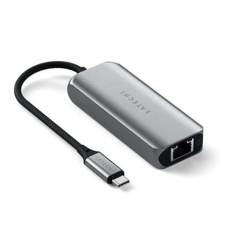 Satechi Aluminum 4-In-1 USB-C Hub με 2.5 Gigabit Ethernet - ΓΚΡΙ - SA-ST-H3C25EM